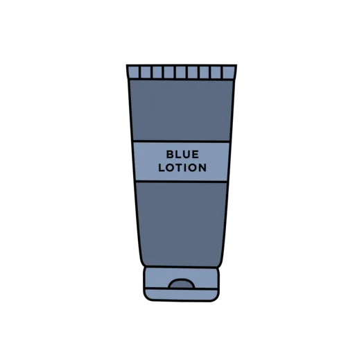 blue lotion